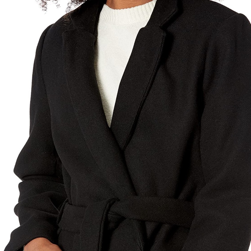 Daily Ritual Black Overcoat - Picture 3 of 7
